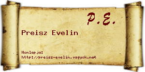 Preisz Evelin névjegykártya